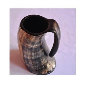 Taza Vikinga de Cuerno de Búfalo Hecha a Mano, Ecológica y de Primera Calidad, con Diseños de Ángeles y Animales, Personalizable, ZNZ CRAFT ZNZ-HM-317 - Product Image 1