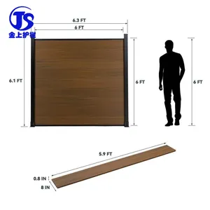 Recinzioni da Giardino Moderne Personalizzabili con Ringhiere in Alluminio Stile Doghe e Pannelli Neri - Product Image 1