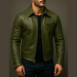 Chaquetas de Cuero Genuino de Alta Calidad para Hombre, Chaquetas Casuales de Invierno, Ropa Exterior de Cuero Suave y Cómoda, Perfecta para Uso Diario - Product Image 3