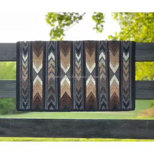 Meilleure qualité Nouvelle-Zélande Laine Double Armure Tissé À La Main Tapis De Selle Couleurs Attrayantes Western Riding Show Horse Blanket - Product Image 1