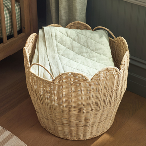 Hermosa Cesta de Almacenamiento de Juguetes de Mimbre, Cesta Multiusos para Guardar Ropa, Juguetes y Libros, Muebles para Dormitorio Infantil - Product Image 3