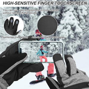 2026 Newest Fully Customized Made New Arrival Adult Ultra Warm Thermal Winter Wear Heated Waterproof Breathable <b>Ski</b> <b>Gloves</b> - Product Image 5