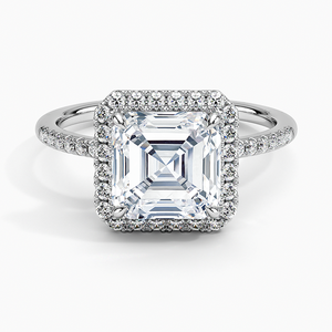 BOJ <b>Ring</b> 029 Asscher Cut 925 <b>Silver</b> Cambria Halo White Diamond <b>Ring</b> 2ct D Color VVS1 Moissanite GRA Certified Low Price <b>Ring</b> - Product Image 1