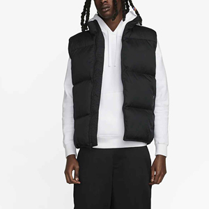 Chaleco Acolchado Negro para Hombre, con Cuello Alto y Cierre Completo, Sin Mangas, para Uso Urbano Casual en Invierno, Venta al Por Mayor OEM - Product Image 2