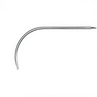 Aiguille de Redon 19,5 cm (7-3/4 pouces) 10 Charr, entièrement courbée, à pointe de couteau, extrémité filetée, instrument chirurgical pour procédures médicales