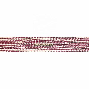 Cordones redondos de cuero hechos a mano redondos para pulseras de collar 4 mm precio al por mayor oferta de fábrica - Product Image 1