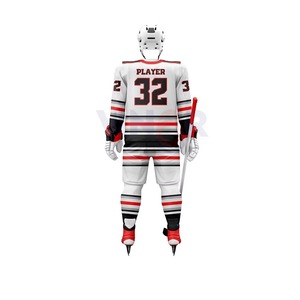 Custom Ice Hockey Uniform Set Black Gold <b>Brown</b> Stripe Design Sublimation Printed Jersey Pants <b>Socks</b> Gloves Full Kit OEM - Product Image 6