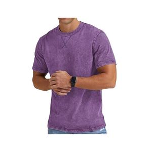 T-shirt homme décontracté à manches courtes, grande taille, en coton épais uni, 100% coton, meilleur prix direct usine du Bangladesh - Product Image 1