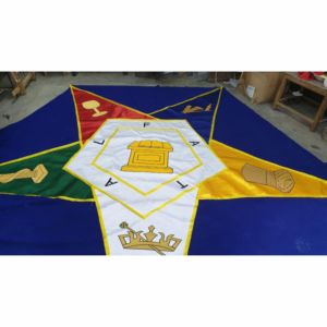 Tapis maçonnique brodé sur mesure, tapis de sol en velours avec motif étoile, tapis de cérémonie artisanal pour loge, qualité supérieure - Product Image 4