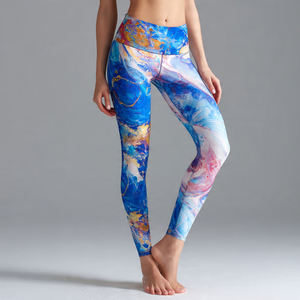 Conjunto Deportivo de Yoga para Mujer, Sublimado, con Bra Deportivo y Leggings de Cintura Alta Elástica, Dos Piezas - Product Image 4