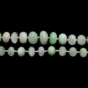 9x9mm-15x15mm 8 pouces naturel russe émeraude à facettes Rondelle forme perles de pierres précieuses cristal brin de pierres précieuses pour la fabrication de bijoux - Product Image 2