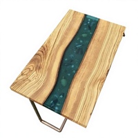 Table Basse Nordique Moderne BS INTERNATIONAL en Bois avec Incrustation Osseuse, Design Portable pour Maison et Bureau, Vente Directe Usine