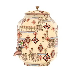 Premium Enamel Printed <b>Copper</b> Water Dispenser Decorative Water Storage Container with Tap Ideal for Dining <b>Table</b> Setup - Product Image 2