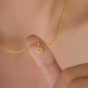Most Beautiful Delicate Minimalist Natural Yellow Diamond Small Dainty <b>Pendant</b> Daily Wear Women's & Girls 14K <b>Solid</b> <b>Gold</b> Jewelry - Product Image 2