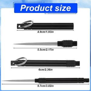 6 cure-dents portables en titane métallique réutilisables, cure-dents de poche, porte-clés, format voyage, produit d'hygiène bucco-dentaire - Product Image 1