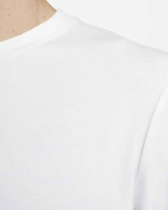Camiseta Casual de Manga Larga para Hombre, Cuello Redondo, Tejido de Punto, Corte Regular, Color Sólido, Blanca - Product Image 3