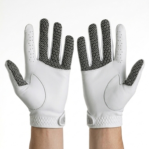 Gants de golf pour hommes de haute qualité en cuir véritable, respirants, antidérapants, avec sangle de poignet réglable et fermeture auto-agrippante, pour droitier et gaucher - Product Image 2
