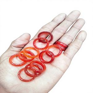 En gros Fait À La Main Agate Pierres Précieuses Bagues Date Rouge Cornaline Cristal Pierre Jade Pierre Semi-Précieuse Artisanat - Product Image 1