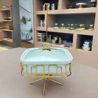 Luxushotel Restaurant 3L Keramik Chafing Dish Gold Buffet Food Warmer mit hängendem