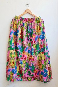 Jupe longue imprimée à la main de Jaipur pour femme, jupe bohème d'été - Product Image 1