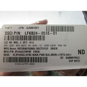 1จำนวนมาก1912 IP2005CTRPBF IC, IP20005C, ซิงค์, Pwr-ความไว้วางใจอุปกรณ์เซมิคอนดักเตอร์มรดกระดับโลกและชิ้นส่วนที่ - Product Image 3