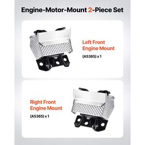 2007-2013 Chevrolet Silverado 1500 5.3L V8 Compatible <b>Engine</b> Motor <b>Mount</b> Kit Replacement Secure OE# A5365 Front Left <b>Mounts</b> - Product Image 2