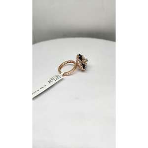 High End Luxury 9K Gold Ladies Diamond <b>Ring</b> Natural 0.58ct HI SI Stones with 2.02ct Color Gem IGI Certified <b>Rhodium</b> Plated - Product Image 4