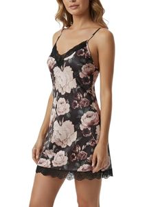 Babydoll Stylish Women Pajama Set Lingerie Night Suit Above Knee Soft Floral cami Shorts <b>Pyjama</b> Set with Lace Trim - Product Image 3