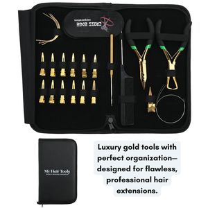 Stainless Steel Hair Extension Tools Kit Microbeads <b>Crimping</b> Remover Plier Hook Tail Comb Sectioning Clips Needle Parting Finger - Product Image 5