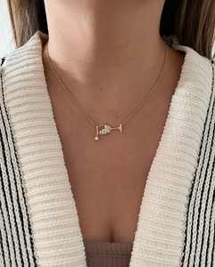 Collar con Colgante de Diamante en Forma de Copa de Vino de Lujo, Chapado en Oro, con Diamante Cultivado en Laboratorio, para Mujer, Joyería Personalizada al por Mayor - Product Image 3