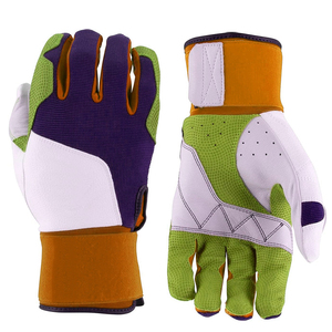 Gants de frappeurs vert, violet, blanc, orange, en microfibre tricotée, respirants, avec fermeture auto-agrippante, unisexes, pour entraînement adulte - Product Image 4