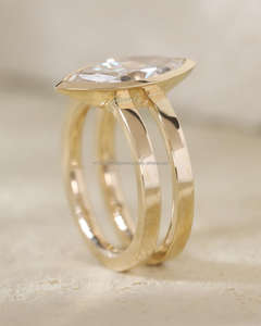 Anillo personalizable de diamante de laboratorio de oro amarillo blanco de 10K, 14K, 18K, certificado IGI, anillo de compromiso de diamante cultivado en laboratorio de joyería CVD - Product Image 2