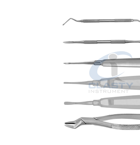 Juego de Instrumentos Quirúrgicos Dentales 2026 de Acero Inoxidable, Herramientas de Ortodoncia, Alicates Manuales, Extractores con Empuñadura Moleteada, Clase I - Product Image 6