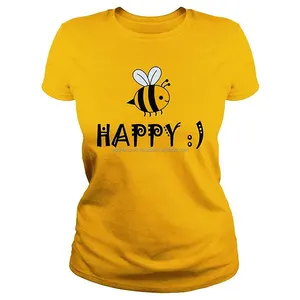 夏季时尚蜜蜂3D印花短袖t恤女户外弹力街头穿男女通用休闲上衣t恤