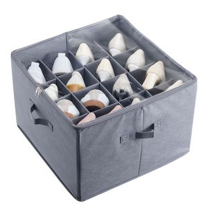 Contenitore Portascarpe da Sottoletto con 16 Scomparti e Divisori Regolabili, Organizzatore per Sandali - Product Image 4