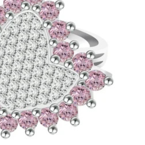 Anillo de Plata de Ley AKA Pink Ivy Elite para Mujer, Elegante Joyería de Moda Inspirada en Hiedra en Color Rosa y Plateado - Product Image 6