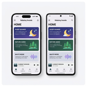 Aplicación de Sonidos Relajantes ROYALCRAFT – Sonidos para Dormir, Audio de la Naturaleza, Ruido Blanco y Alivio del Estrés ios/android - Product Image 1