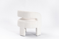 Fauteuil d'appoint moderne nordique en bouclette, fauteuil de luxe minimaliste en tissu Teddy pour salon, canapé individuel pour hôtel et villa