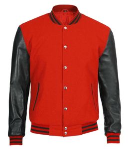 Vestes universitaires en gros, broderie de logo personnalisée, corps en laine, manches en cuir PU, veste de baseball, vestes uniformes d'équipe - Product Image 5