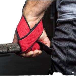 Muñequeras de algodón resistentes unisex, guantes de entrenamiento con logotipo de colores personalizados para levantamiento de pesas, Protección deportiva de seguridad - Product Image 4