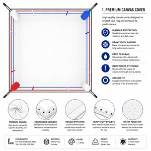 Service OEM ODM, toile de ring de boxe standard de compétition, durable, facile à nettoyer, revêtements de sol pour ring de boxe par Superior - Product Image 1