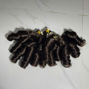 Extensions de cheveux vierges en cheveux humains bouclés et rebondissants, vente en gros, cheveux vietnamiens, cuticules alignées, trame Genius, lot avec fermeture assortie - Product Image 3