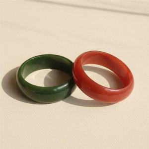 สร้อยข้อมือเรซิ่นทำมือทรงกลมสีน้ำตาลและสีแดง เครื่องประดับแฟชั่นสำหรับผู้หญิง ของสะสมงานศิลปะ - Product Image 6