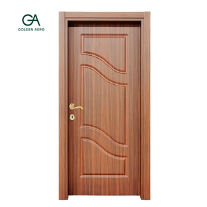 Puerta Decorativa Interior de Madera Sólida GA-26S, Diseño Ondulado, para Interiores de Apartamentos y Villas, Calidad de Exportación - Product Image 1
