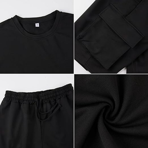 Conjunto de Camiseta y Pantalones Cortos de Algodón con Logotipo Personalizado para Hombre, Conjunto Casual de Verano 100% Algodón, Modelo 2026 - Product Image 2