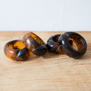 Trending Transparent <b>Square</b> Resin Napkin Rings Set Crystal Look <b>Table</b> Decor <b>Dining</b> Accessory Modern Kitchen Styling - Product Image 4