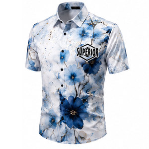 Chemise imprimée à manches longues pour homme, avec coutures de qualité supérieure, en coton mélangé doux, idéale pour les tenues décontractées et de soirée - Product Image 1