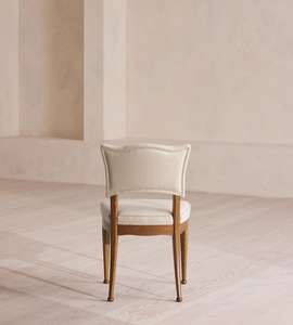 Silla de Comedor de Madera de Teca Hecha a Mano con Asiento Tapizado Suave – Muebles de Lujo para Restaurantes y Villas - Product Image 5