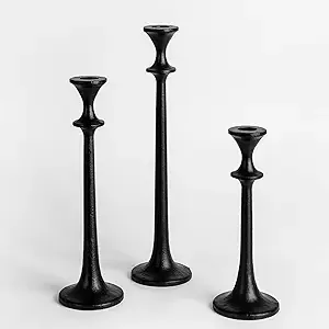 Support de bougie en fer noir fait main Target World, écologique et durable, pour bougies coniques, grand centre de table - Product Image 2