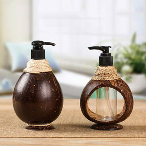 Sustainable Coconut Shell Liquid Soap Dispenser <b>Natural</b> Home Product - Product Image 6